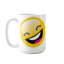 LAUGHING SMILEY FACE mugs