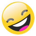 LAUGHING SMILEY FACE stickers