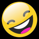 LAUGHING SMILEY FACE STICKER