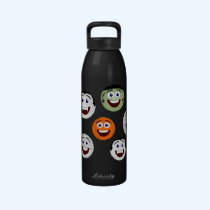 Laughing Smiley Halloween water bottles