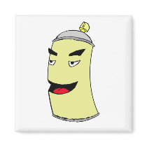 Laughing Spray Can Magnet by jcbing Laughing Spray Can Magnet