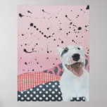 Laughing Terrier Poster