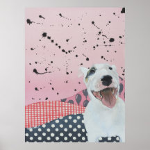 Laughing Terrier Poster