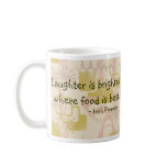 Laughter Is Brightest Where Food Is Best mugs