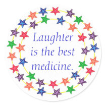 Laughter is the best medicine, stars stickers by Cherylsart Laughter is the best medicine, stars stickers