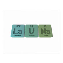 Launa as Lanthanum Uranium Sodium Postcards