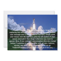 Launch of Space Shuttle Custom Invitations
