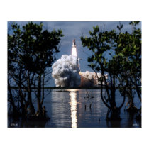 Launch of the Space Shuttle STS-80 posters