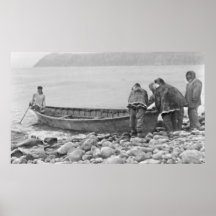 Launching from Little Diomede Island 1928 Print