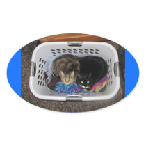 Laundry Basket Kitties Sticker