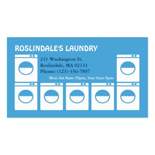 Laundry Business Card (front side)