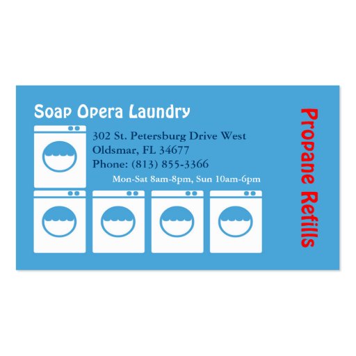 Laundry Business Card (front side)