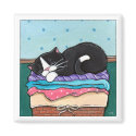 Laundry Day Nap - Cat Magnet