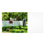 Laundry Hanging on Fence Photo Card