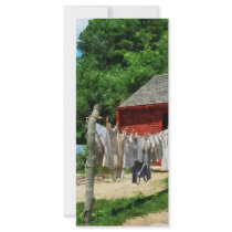 Laundry Hanging on Line Customized Rack Card