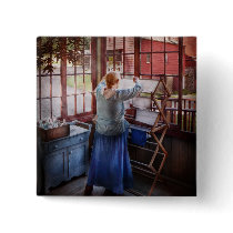 Laundry - Miss Lady Blue Pinback Button