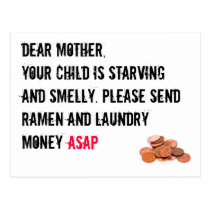Laundry Money Card Postcards