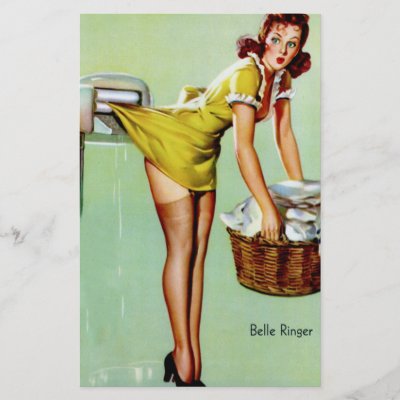 Pin Up Laundry. Laundry Pinup Personalized