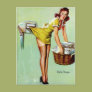 Laundry Pinup Post Card Laundry Pinup Post Card