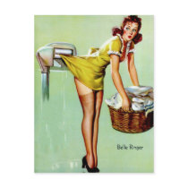 Laundry Pinup Post Card
