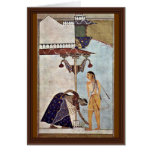 Laur-Chanda Manuscript Female And Male Figure Greeting Cards