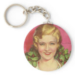 Laura La Plante 1929 Christmas magazine cover Keychains