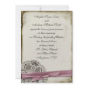 Laura Pink Vintage Lace Invitation