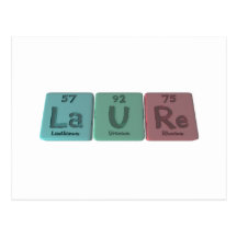 Laure as Lanthanum Uranium Rhenium Postcard