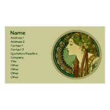 Laurel, Alphonse Mucha Business Card