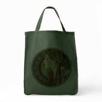 Laurel, Alphonse Mucha Canvas Bags