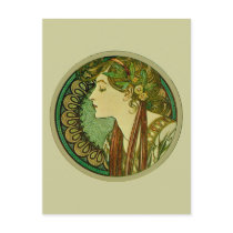 Laurel, Alphonse Mucha Postcards