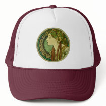 Laurel, Alphonse Mucha Trucker Hats