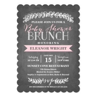 Laurel Brunch | Baby Shower 5x7 Paper Invitation Card