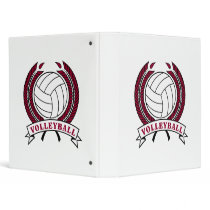 laurel volleyball emblem design 3 ring binders