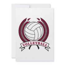 laurel volleyball emblem design invite