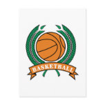 laurels basketball design postcards