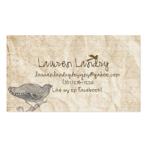 Lauren Landry Business Card (back side)