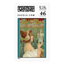 Laurier Art Nouveau Postage Stamps