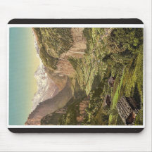 Lauterbrunnen Valley and Briethorn, from Wengen, B Mousepad
