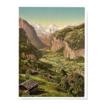 Lauterbrunnen Valley and Briethorn, from Wengen, B posters