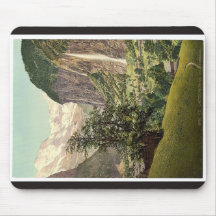 Lauterbrunnen Valley with Staubbach Waterfall, Ber Mouse Pads