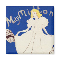 Lautrec Magnet- French Vintage Art - May Milton by VintageCabaret Lautrec Magnet- French Vintage Art - May Milton