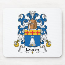 Lauzon Family Crest mousepads by coatsofarms Lauzon Family Crest mousepads
