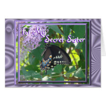 Lav-Bfly Secret Sister- customize Cards