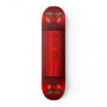 LaVa Blooms Fire &amp; Ice Floral Heart Skateboard