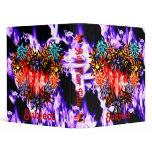 LaVa Blooms Ruby Heart of Flames Purple Haze Vinyl Binder