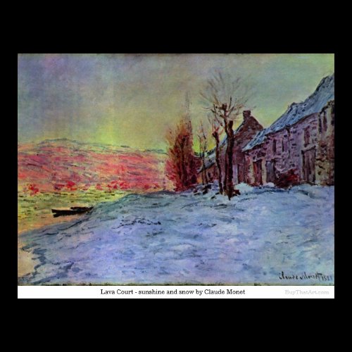 Lava Court - sunshine and snow by Claude Monet Posters