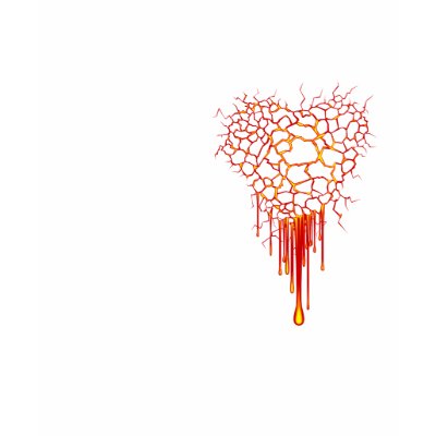 Lava Heart Tee Shirts by alprod