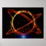 Lava Planet with stars Posters