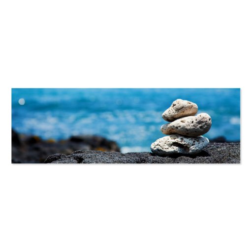 Lava Rock Coral Hawaii Ocean Tropical Beach Business Card (front side)